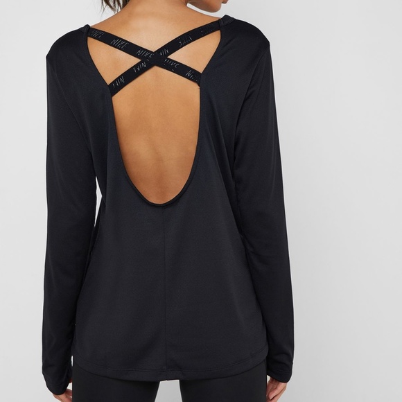 Nike Tops - Nike dri-fit elastika long sleeve top strappy back